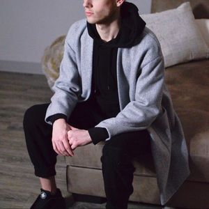 Inverted Lapel Overcoat